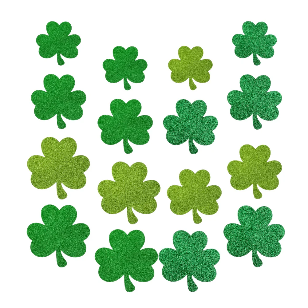 

45Pcs Shamrock Paper Cutouts St Patricks Day Decorations DIY Craft Bulletin Board Classroom Wall Art Shamrock Cutouts
