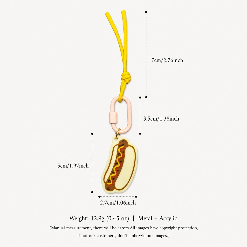 Neue, lustige und beliebte Lebensmittel-Serie: Hot Dog, Burger, Pizza, Kuchen, DIY-Schlüsselanhänger-Charms für Schmuck. – Detail 6