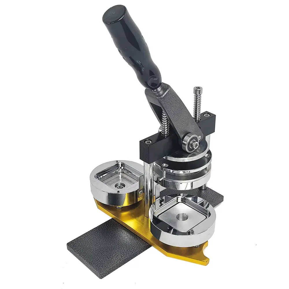 Manual 50 * 50mm 2 * 2 inch Square Refrigerator Magnet Maker Kit Includes 100 Pieces Material Cutter Motor Condition New