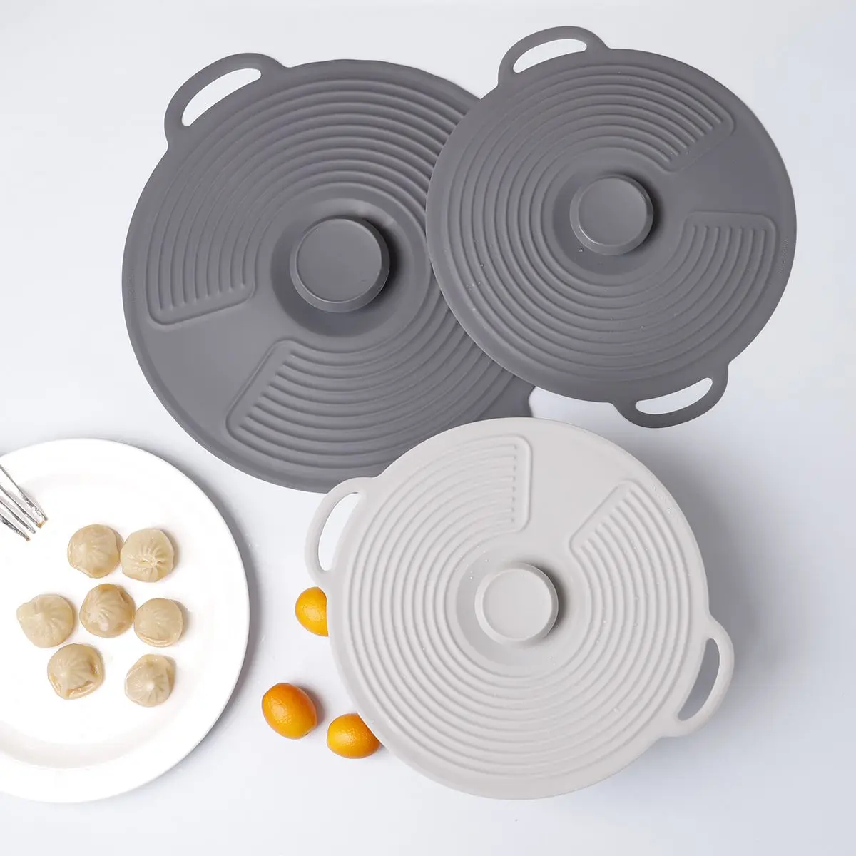 Food Grade Silicone Fresh-keeping Cover Circular Seal Spill-proof Lid Multi-functional High Temperature Resistance and Pot Cover