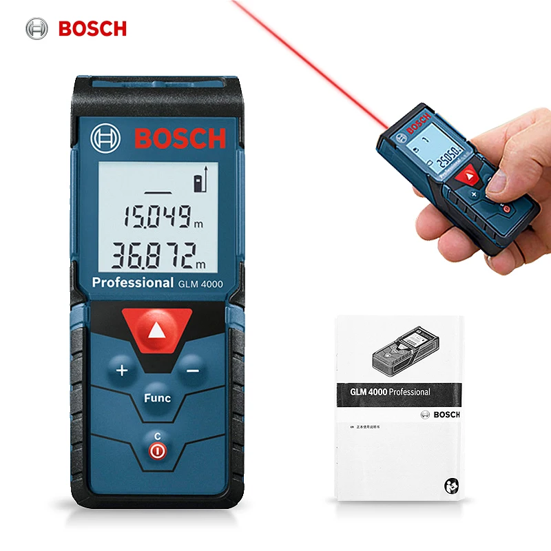 

BOSCH GLM4000 Laser Distance Meter High Precision 40M Laser Rangefinder Trena Measure Tape Construction Tools