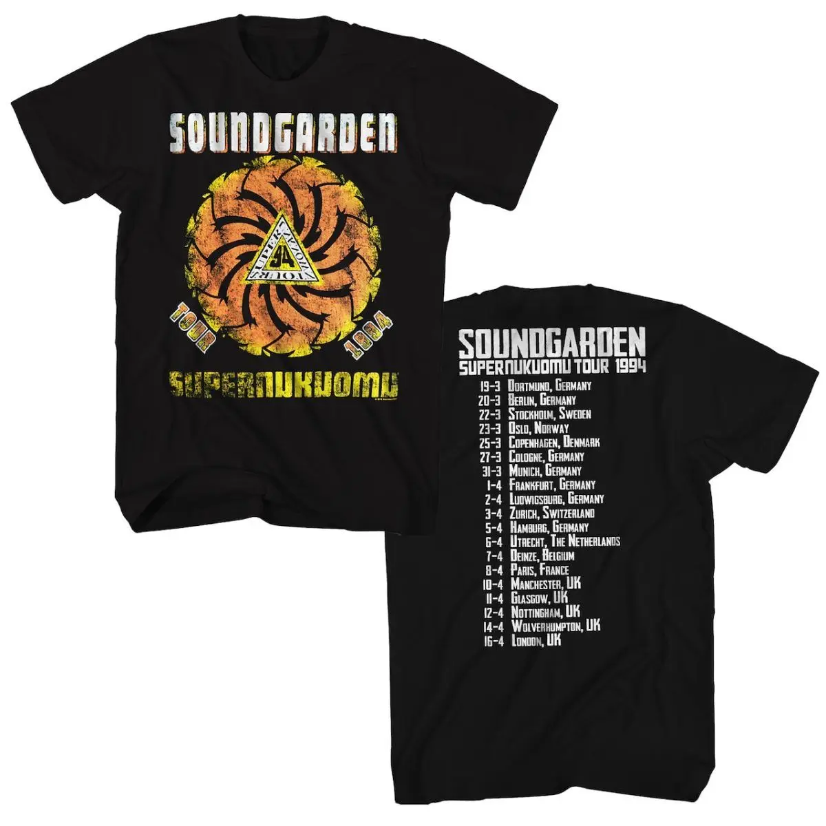 

1989 Soundgarden Voice Garden Punk Band American Retro Oversize High Street Cotton Men's and Women's Short Sleeve T-shirt