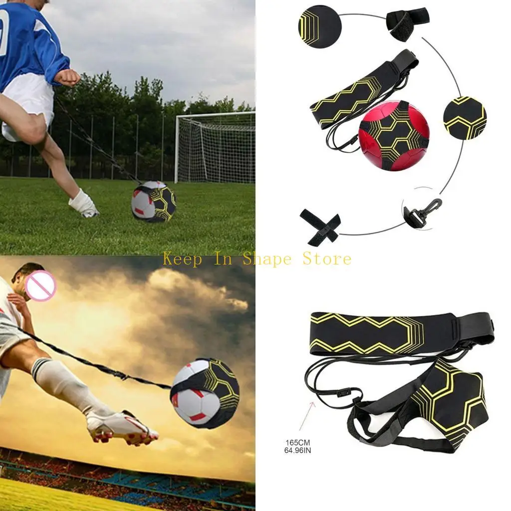 

U1JC Football Kick Training Assistance Belt Hands Practice with Belt & Elastic Rope