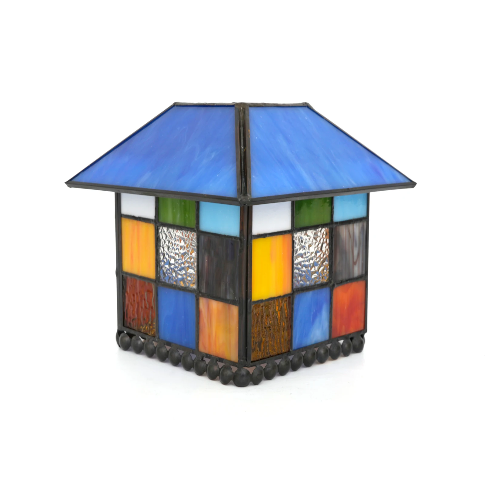Tiffany Cute house Lamp Shade Handmade Stained Glass Shade for Lampshade Replacement/Chandelier/Pendant Lighting/Wall Sconces