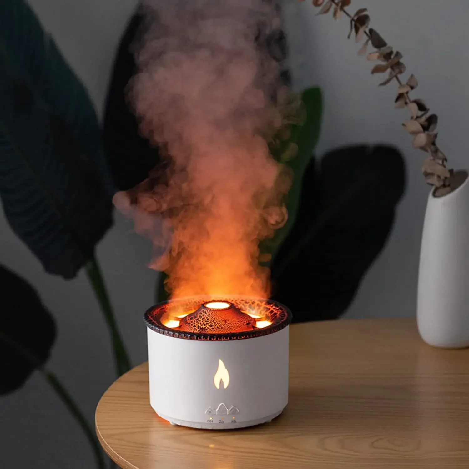 

Ultrasonic Essential Oil Volcano Diffusers Night Light with Remote, 360ml Aromatherapy Diffuser , Timer and Waterless Auto-Off