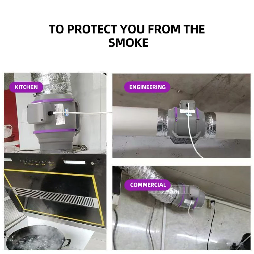 가정용 주방 배기 후드, 상업용 강력한 배기 선풍기 환기 선풍기, 원심 선풍기 덕트 선풍기