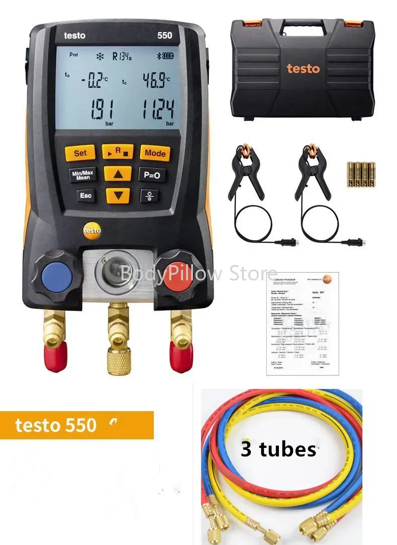 

Testo550 Digital manometer refrigeration manometer air pressure gauge for coolant manifold manometer set 2PCS clamp probe tool