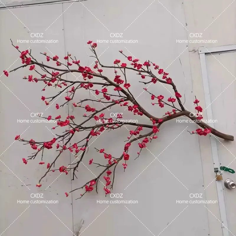 Simulation plum blossom tree Lamei peach blossom tree window landscaping hotel living room porch branches trunk decorative