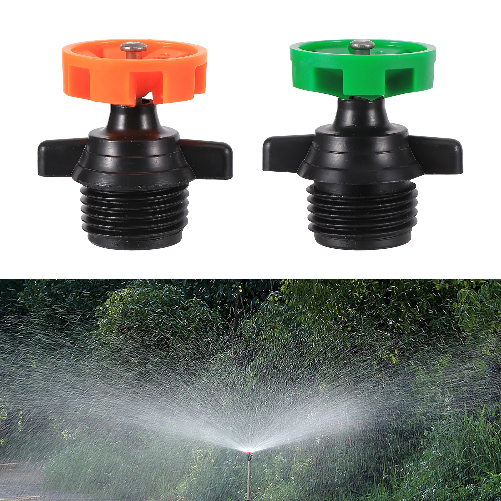 3pcs Automatic Rotating Sprinkler 1/2 Inch Male Thread 60 Degree Rotating Watering Nozzle Garden Lawn Irrigation Nozzle