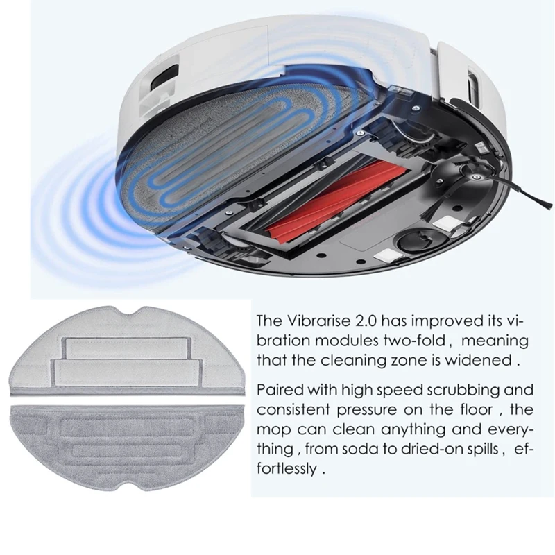 Accessories For Roborock S8 Pro Ultra / S8+/ S8 PLUS / S8 / G20 Vacuum Cleaner Parts Washable Dual Vibrating Mop