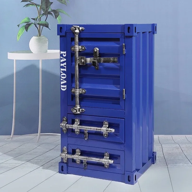 Iron Storage Boxes Vintage Creative Drawer Storage Cabinet Drawer Type Organizer Box for Living Room Accessory Metal Container