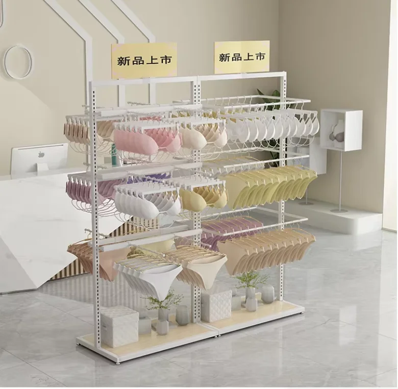 

IronworkLight Luxury Underwear Nakajima Display Rack Floor-to-ceiling Adjustable Socks Display Rack Shopping Mall Bra Rack Under