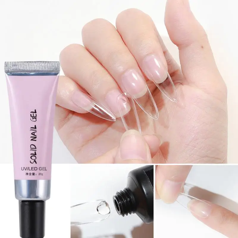 Gel Nail Glue Long Lasting Nail Glue Base Gel Portable Modeling Gel Builder Sculpture Nail Glue Gel For Carving Salon Home Use