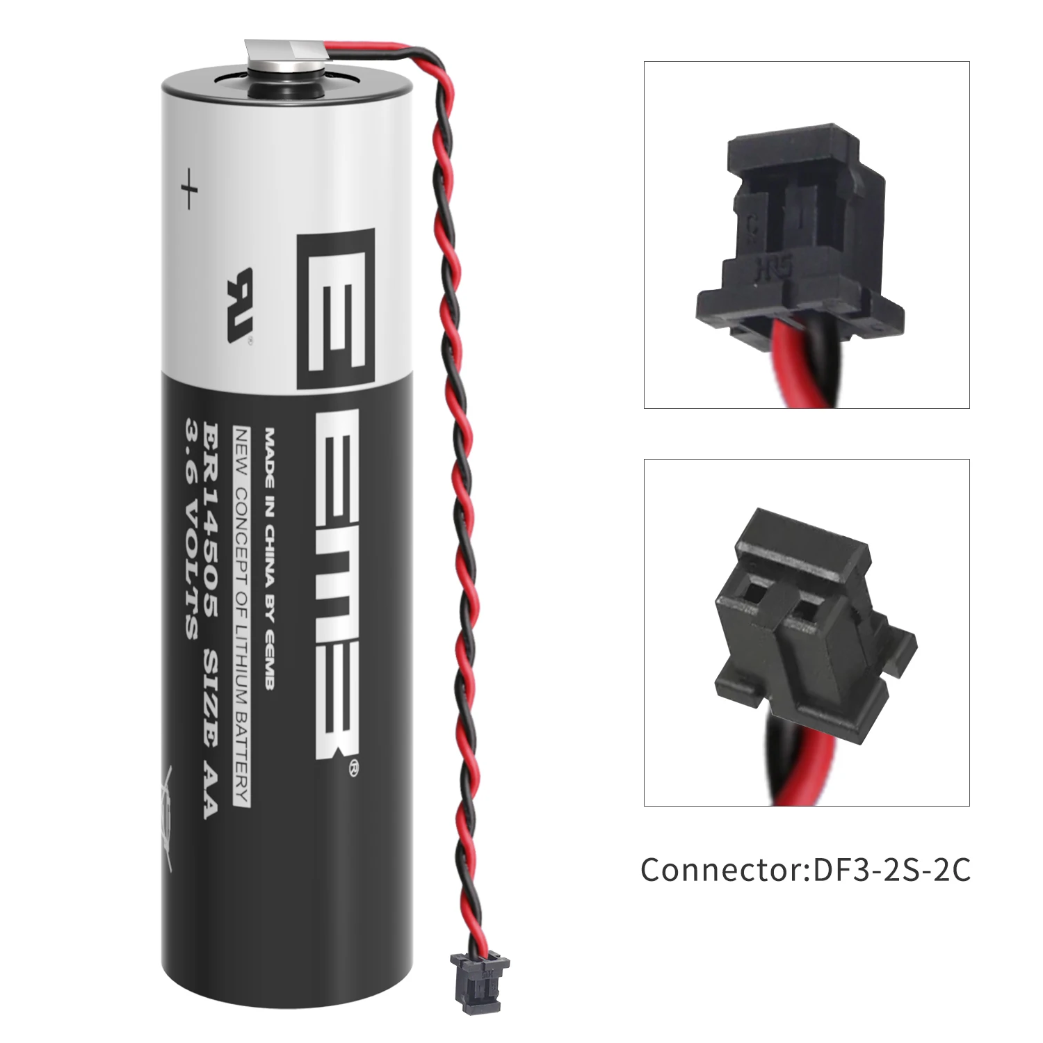 2 упаковки, аккумулятор EEMB ER14505 ER6V PLC 3,6 В, аккумулятор 2600 мАч, совместимый с батареей Toshiba PLC ER6VC119A/119B