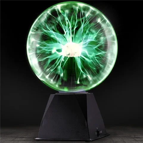 Magic Plasma Ball com Controle de Voz para Crianças, Luz Noturna LED, Lâmpada de Toque, Iluminação Novidade, Decoração de Natal, Presente, 6 ", 8"