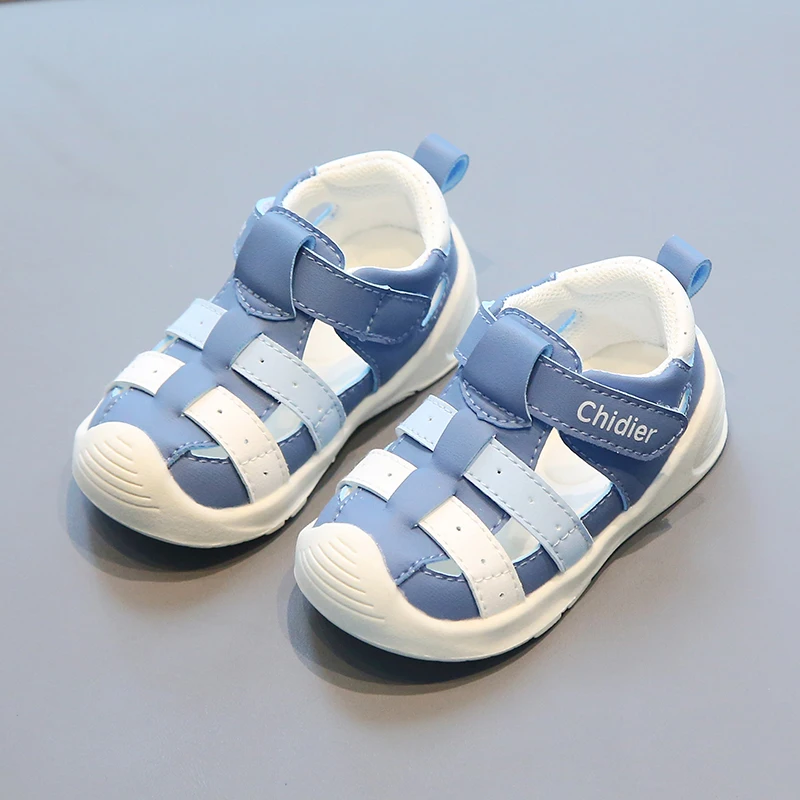 Baby Jongens Meisjes 1-2-3 Jaar Oude Baby Teen Bescherming Sandalen Antislip Zachte Bodem Peuter Hoofd Gewikkeld Sandalen