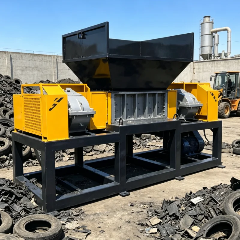 Customized Truck Tire Disposal Line, Tire Bead Ring Cutter, Pre-Shredding Equipment for Used Tire Granulation Plants