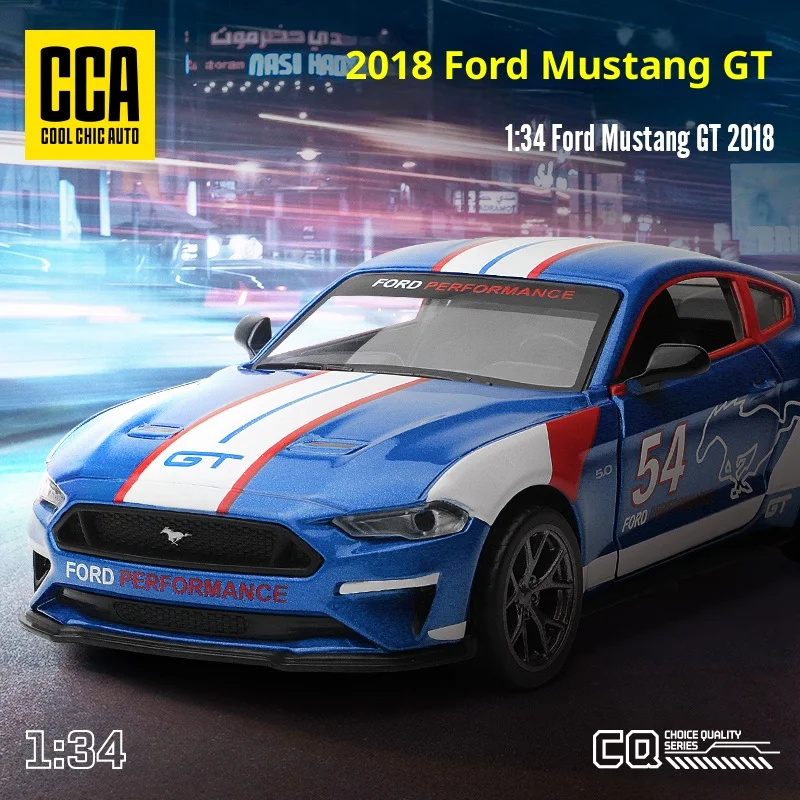 

CCA 1/34 Scale Ford Mustang GT2018 Alloy Car Model Adult Collectible Toys Racing Car Model Ornament