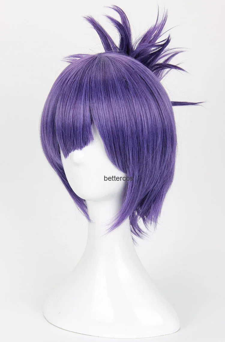 Seraph of The End Lacus Welt Owari no Seraph Cosplay Wig Short Purple Synthetic Hair Wigs + Wig Cap