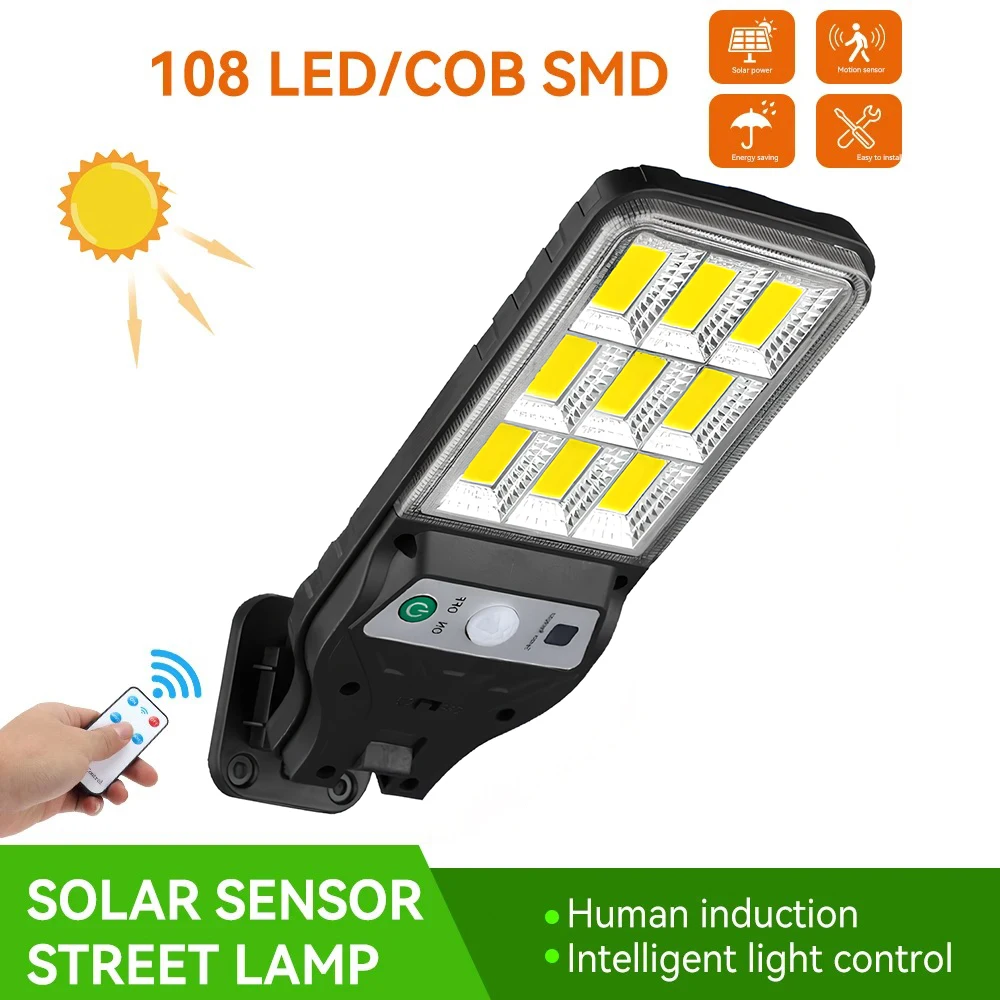 

616 Solar Outdoor LED Wall Light with Human Motion Sensor Waterproof, Auto On/Off, Security Light for Garden, Yard, Garage, Stre