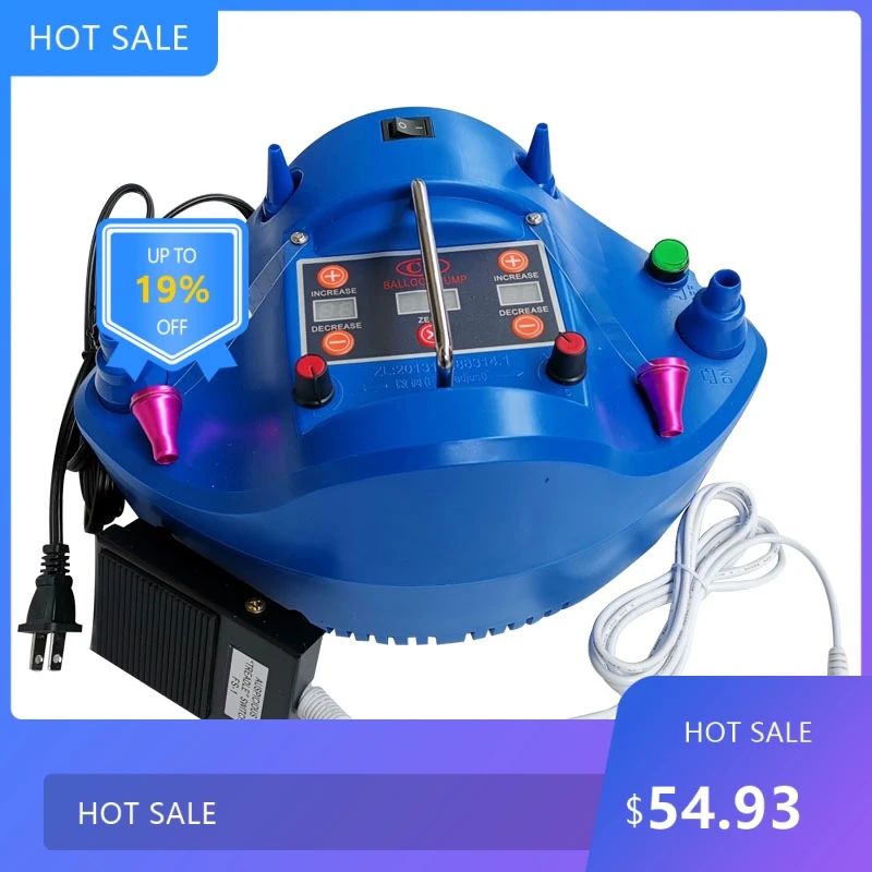 0728 CD-608 Electric Balloon Inflator with Digital Timer Precision Pump 220V for Party Supplies