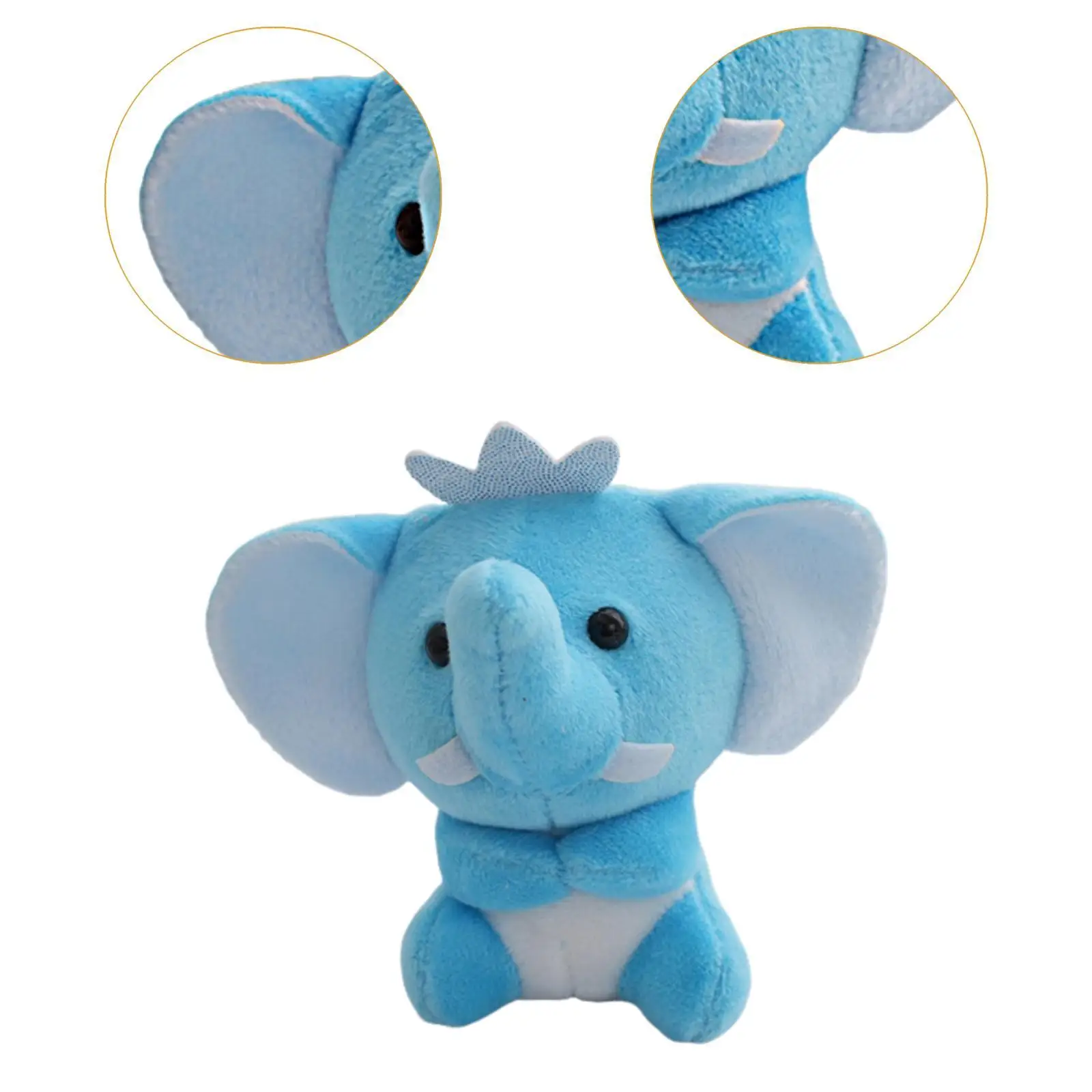 Ciondolo a forma di elefante in peluche, piccola bambola in morbido peluche per bambini, baby shower, ragazzi e ragazze