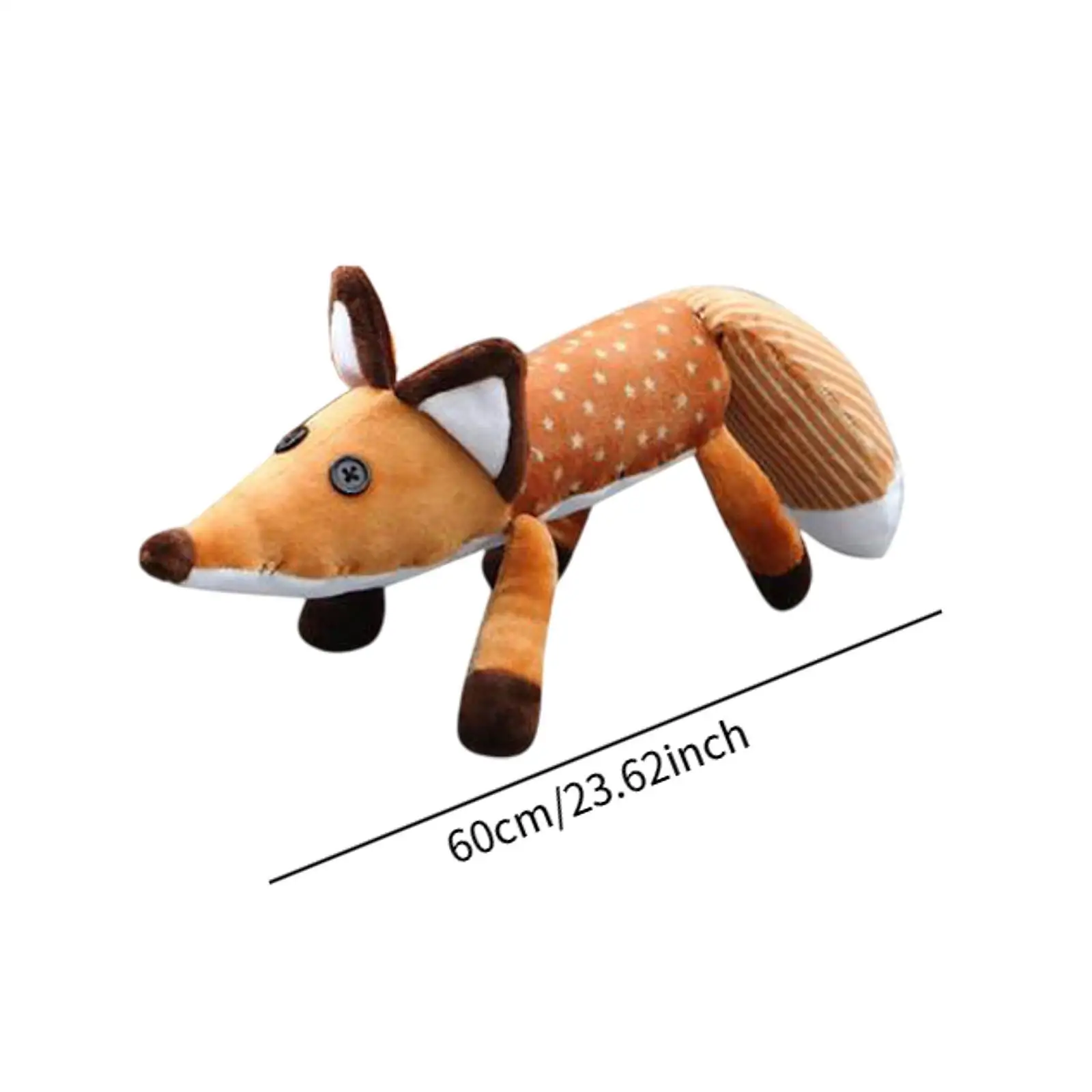 دمية Fox القطيفة على شكل ثعلب كرتوني محشوة على شكل حيوان للأولاد والبنات هدية عيد ميلاد للأطفال