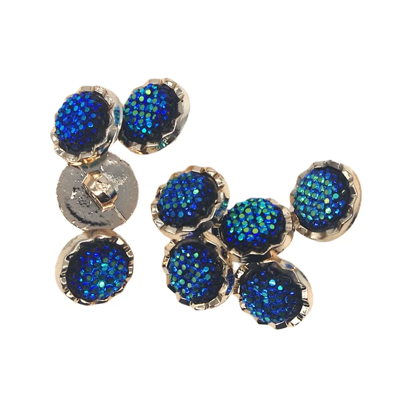 13mm Plastic Sewing Buttons Scrapbooking Round Blue Buff Shank Beads Dia. Costura Botones Decorate bottoni botoes