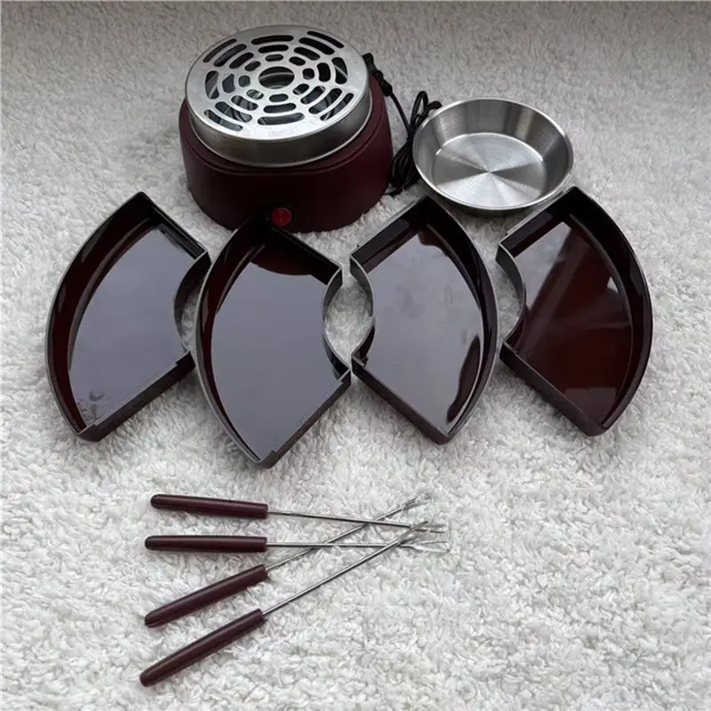 صانع S'mores الكهربائي الداخلي على سطح الطاولة - مجموعة Smores مع تحميص الخطمي - لوازم ليلية للفيلم بمقبس الاتحاد الأوروبي #4