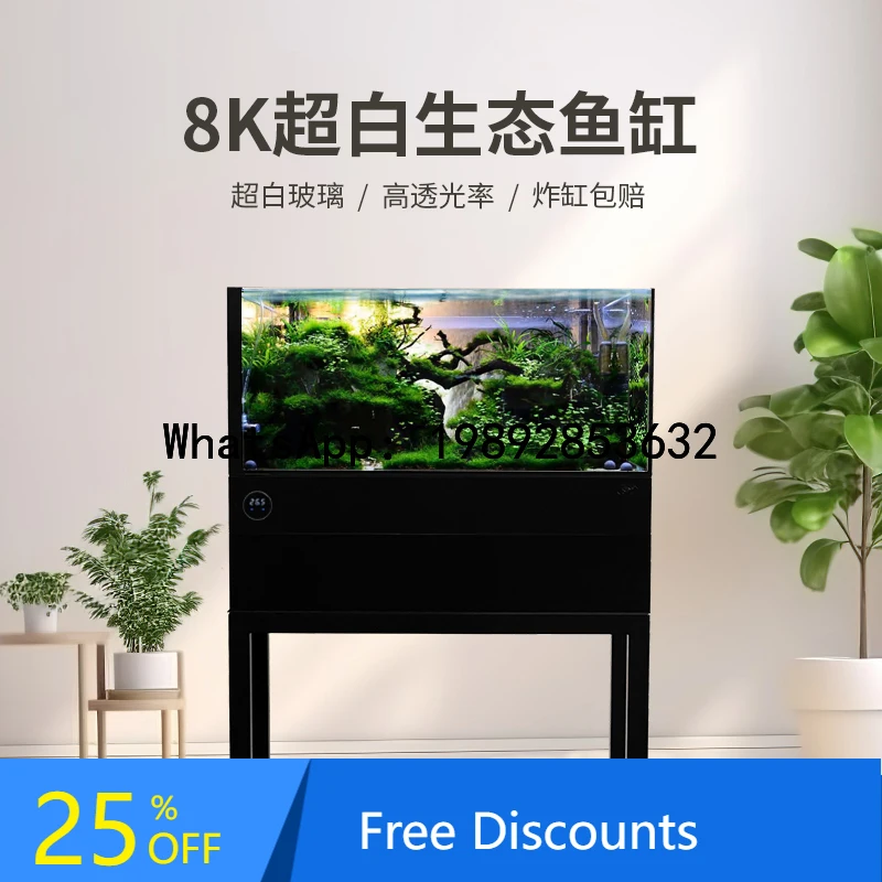 XL Fine Crystal Black Warrior Bottom Filter Fish Tank Ecological Tank Desktop Tank