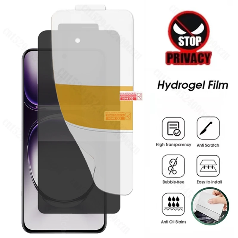 Privacy Anti Spy Hydrogel Protective Film For OPPO Reno 13 12 11 10 9 Pro Plus Hydrogel Film Screen Protector For Reno 12F 12 FS