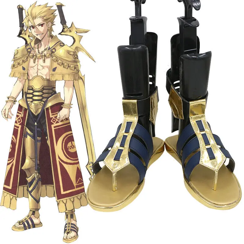 Game Fte/Prototype Archer Gilgamesh Heroic Spirit Cosplay Shoes Boots Halloween Party Costume Accessories Custom Made