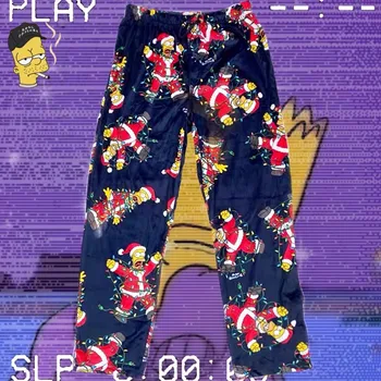 Heren Losse Broek Flanellen Pyjama Broek Dikke Casual Warmte Winter Paar Slaapbroek