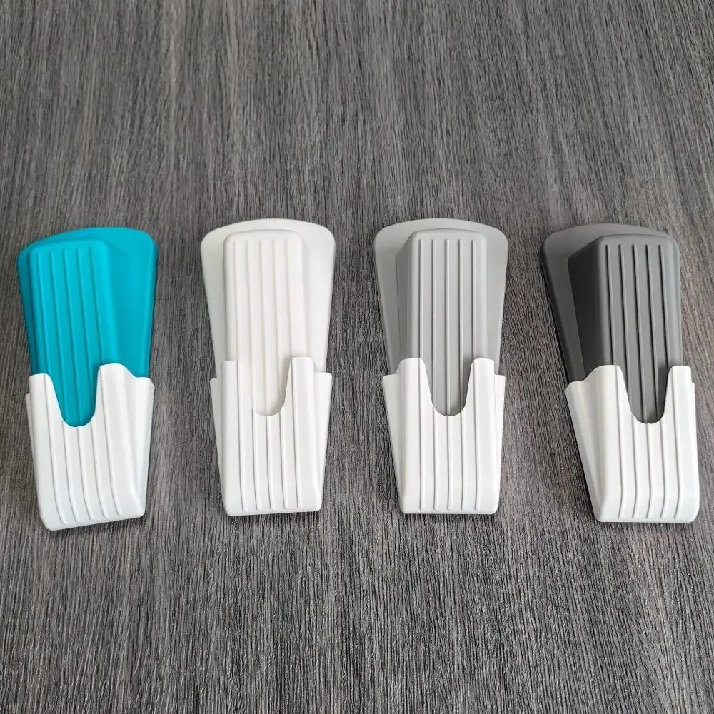 2Pcs Safety Silicone Door Stop Stoppers Block Wedge Doorstops Door Stopper Home Office Door Rear Retainer Anti-collision Stop image 3