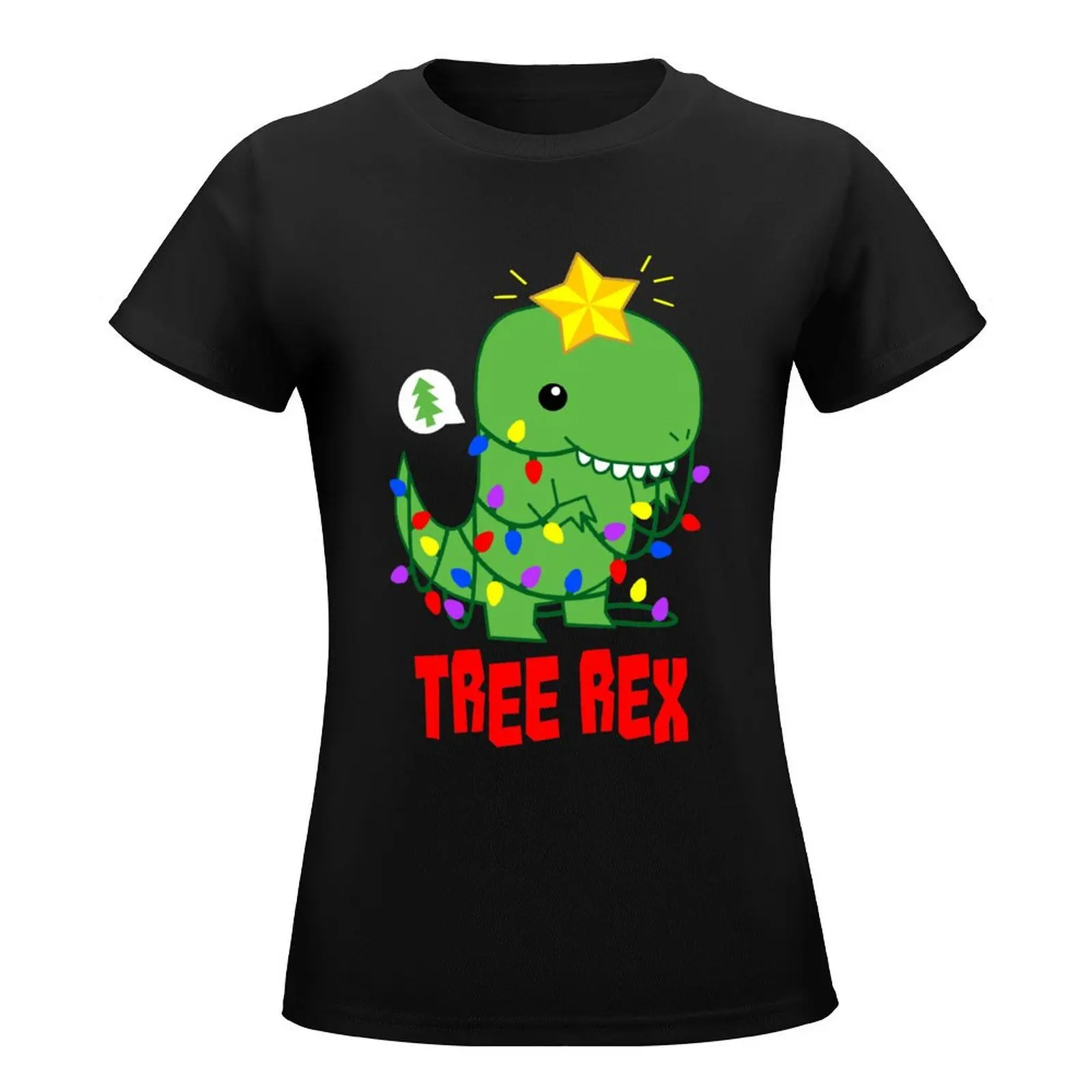 Tangled Tree Rex T-Shirt cute tops funny shirts graphic tees Short sleeve tee white t shirts for Women