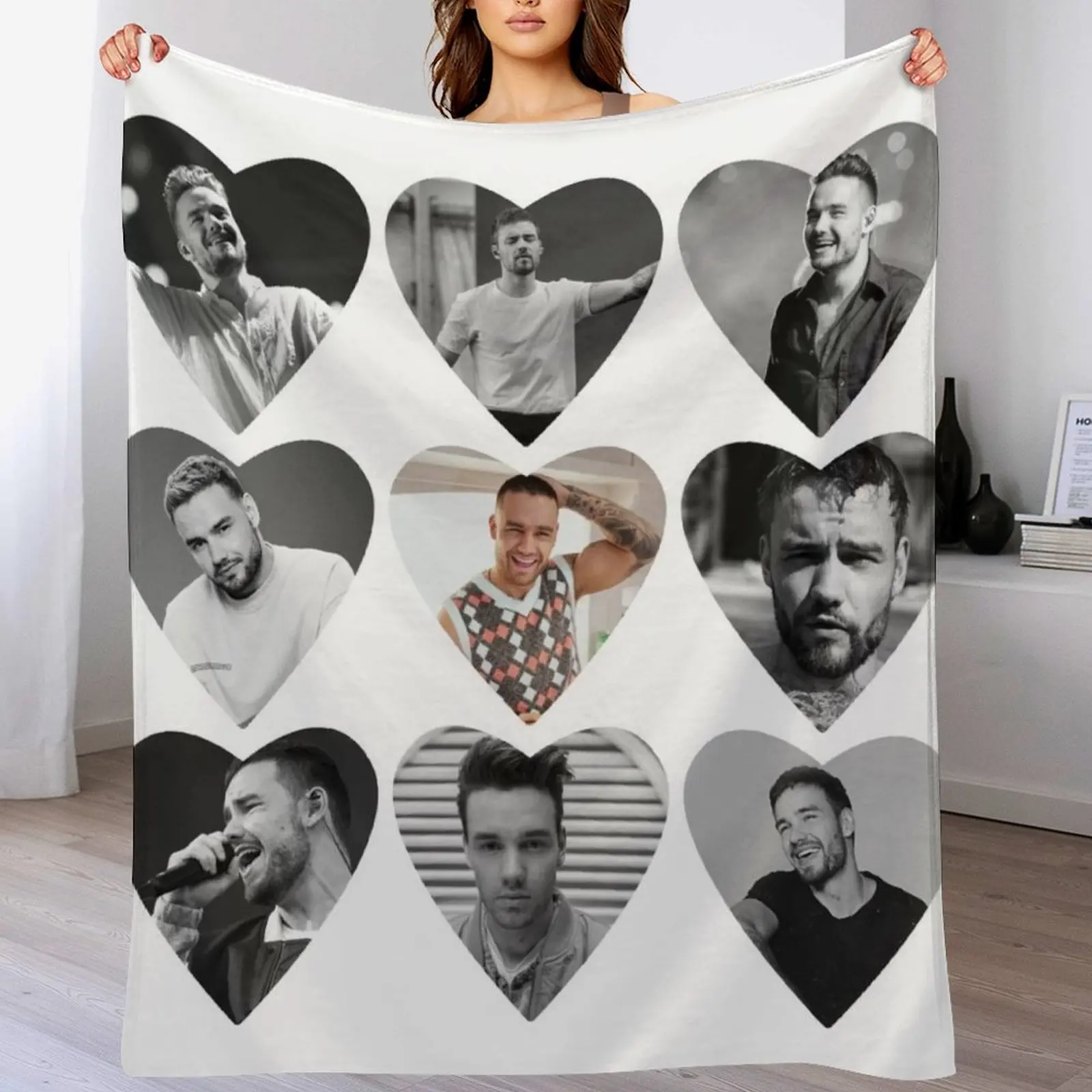 

Liam Payne Rip Hearts Throw Blanket Moving christmas gifts Luxury Vintage Blankets