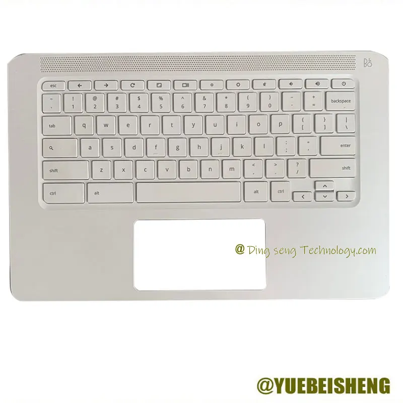 YUEBEISHENG            New/org For HP Chromebook 14 G5 TPN-Q204 Palmrest US keyboard upper cover,White