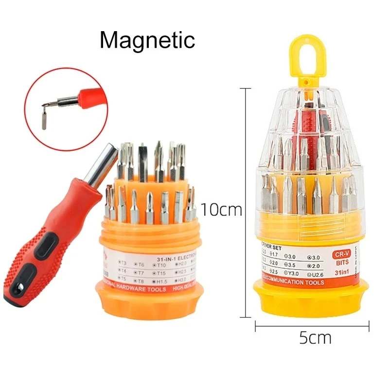 31 In 1 For Phone Repair Maintenance Multitool Combination Driver Pagoda Universal Screwdriver Set Manual Tool Kit  10pcs