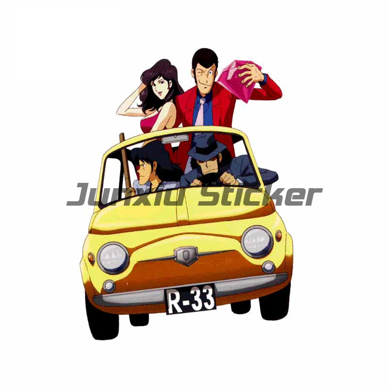 Lupin III Anime Car Stickers RV VAN Car Door Windshield Vinyl Waterproof Scratch-proof Decal Surfboard Decoration