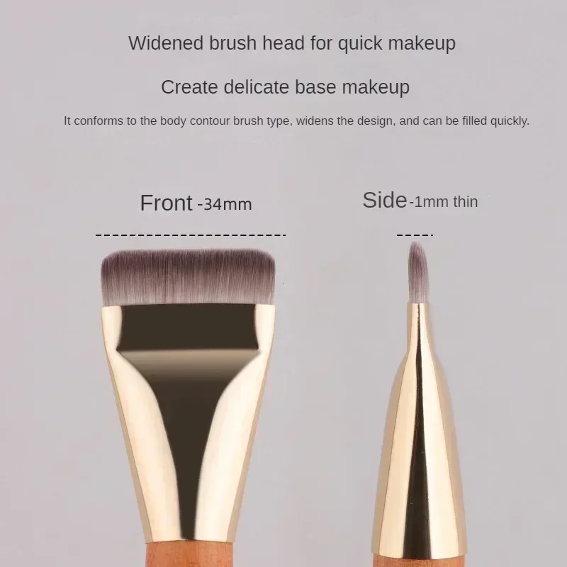 Ultra Thin Foundation Brush Lightweight and Thin Face Contour Brush Flat Contour Brush Blending Foundation Cream Makeup Brushes