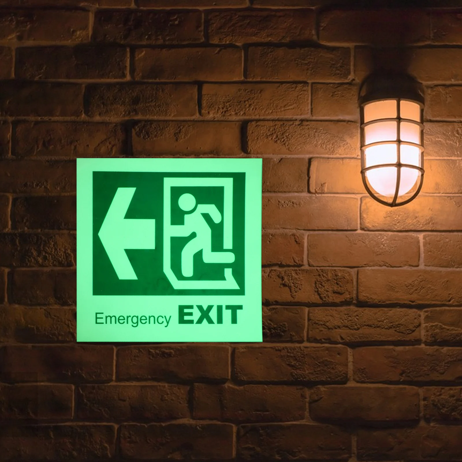 Emergency Exit Sticker Luminous Self Adhesive Floor Guide For Malls Supermarkets Cinemas Bars Fire Safety Evacuation Sign