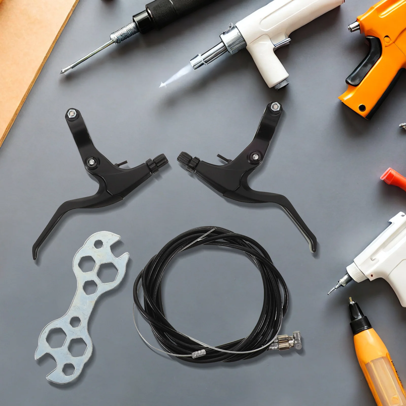 

1Set Universal Bike Brake Set Front Rear Hydraulic Disc Brakes Aluminum Alloy Brake Levers Inner Outer Cables Caliper Kit