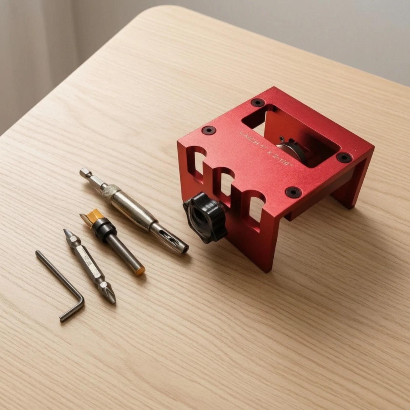 Door Lock Mortising Tool Exact Door Lock Installation Kit Mortising Jig with Cutter Bits Heavy-Duty Quick for Carpenters