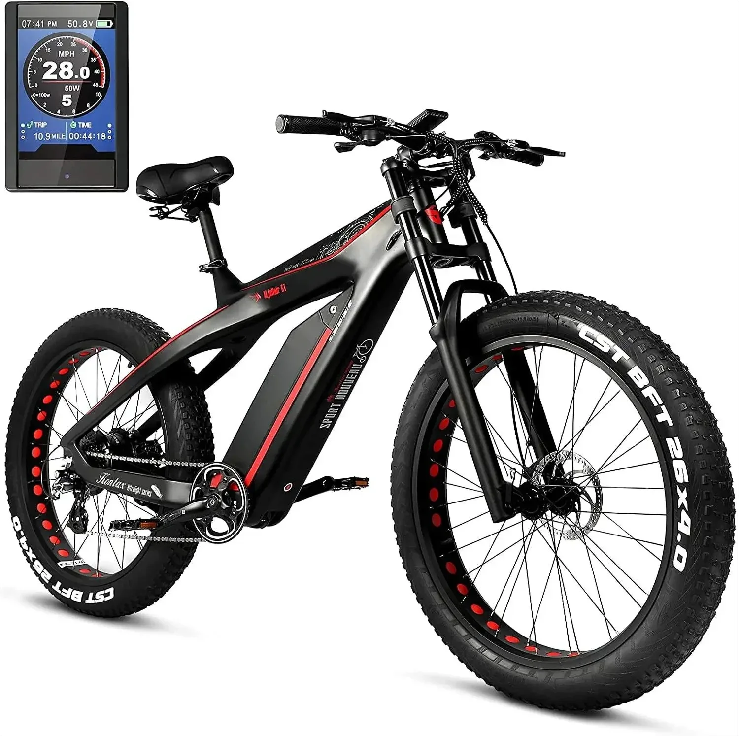 

750W 48V Power E Bike Folding Snow Fat Bike 26 Inch High Speed Mountain Electric Bicycle