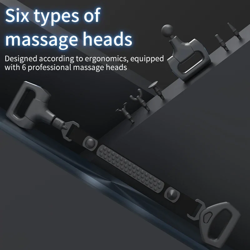 Opladen Multifunctionele vibrerende massageriem Elektrische spierontspanning Fitness Massager Gun Foam Roller voor pijnverlichting