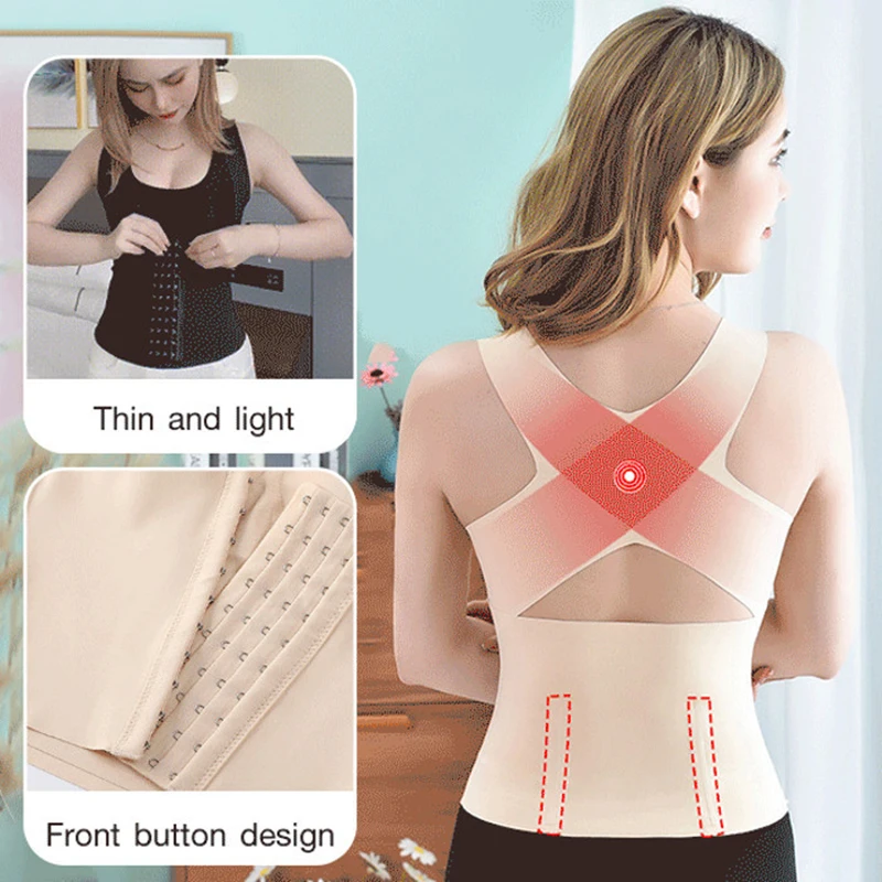 Outer Wear Fitness Bra with Breast Pads Back Shaper Sports Corset Waist Cinching Bustiers