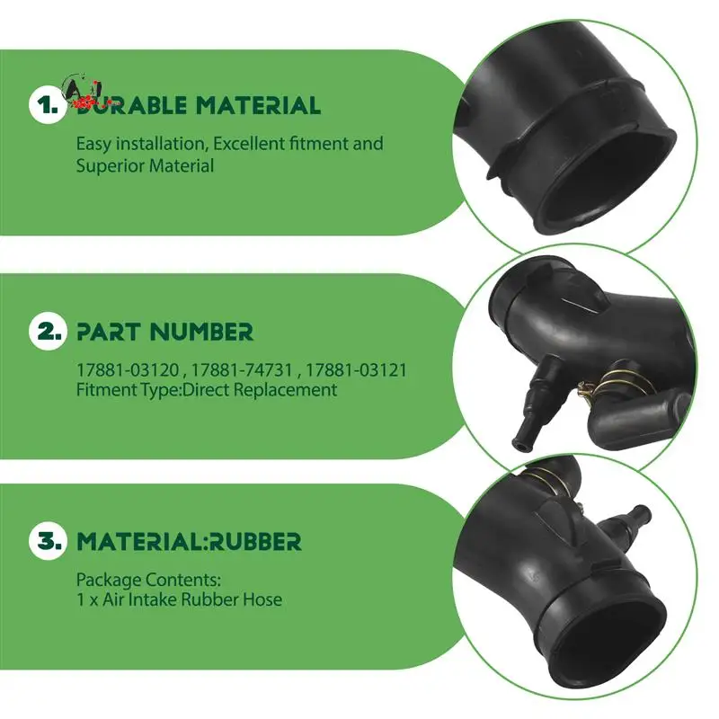 

A10E-For Toyota Camry 1997 1998 1999 2.2L Engine Air Intake Rubber Hose Air Tube Pipe
