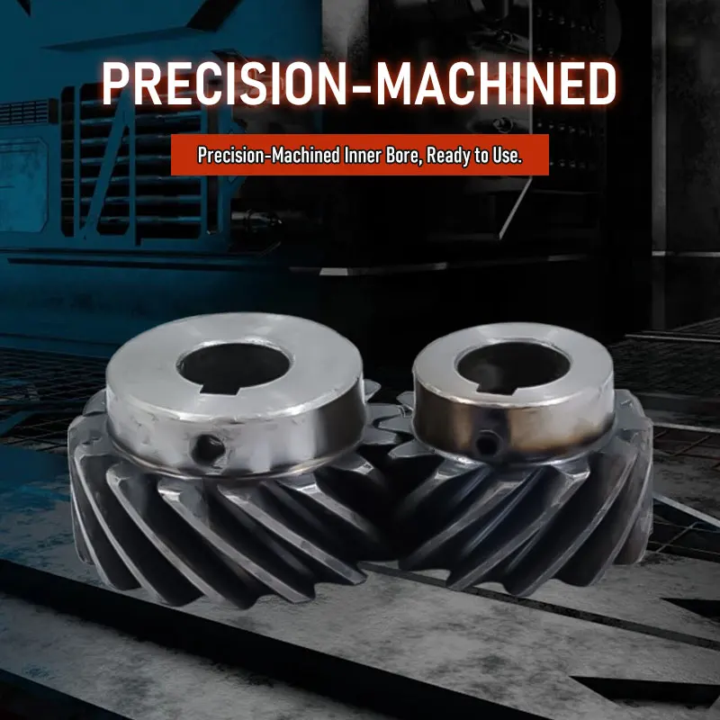 

1PC Helical Gears 1M 40Teeth Inner Hole 8/10/12/15mm 90 Degree Transmission High Torque Steel Gear