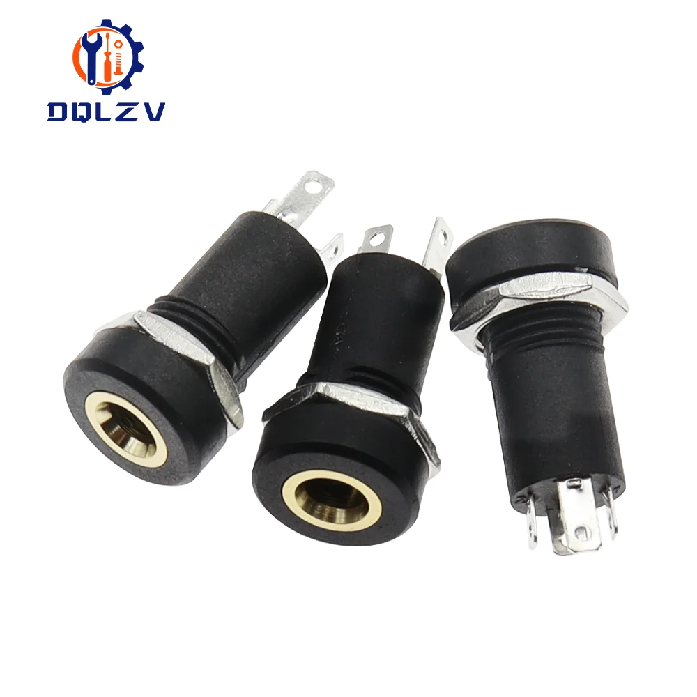 1/3/5PCS 3.5MM 4Pin Audio Jack Socket Stereo 4 Pole Solder Panel Mount With Nut Connector Headphone Female Socket PJ-392A PJ392A