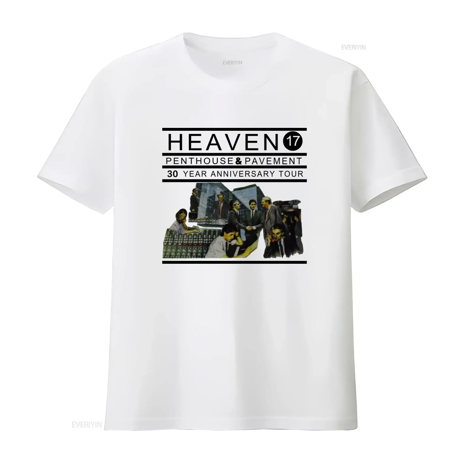 HEAVEN 17 PENTHOUSE PAVEMENT 30 YEAR ANNIVERSARY TOUR OFFICIAL NEW T SHIRT vintage Washed Slightly Breathable Soft fashion
